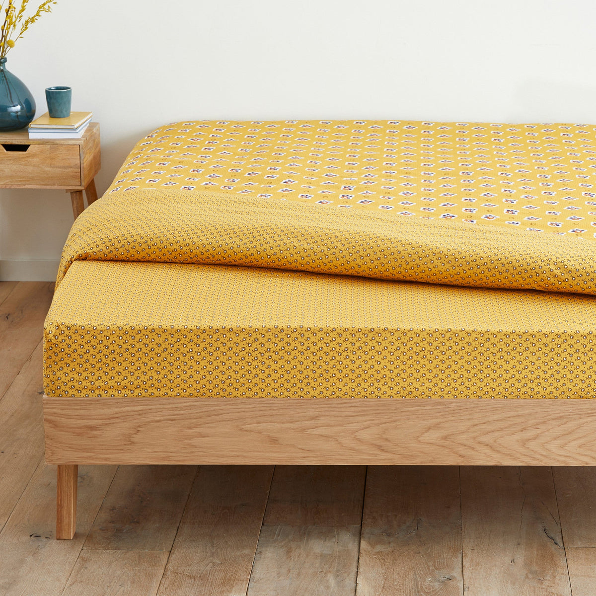 Drap-housse Pompadour jaune - Linvosges