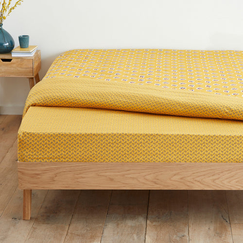 Drap-housse Pompadour jaune - Linvosges