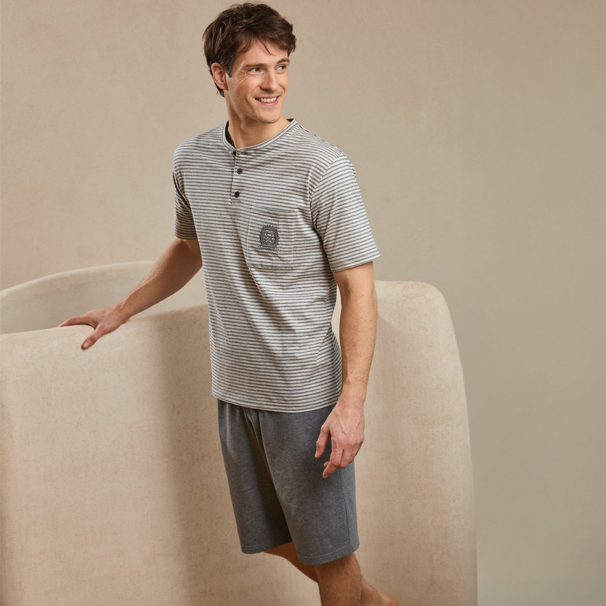 Pyjama short homme Entre gentlemen - Linvosges