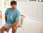 Pyjama short homme Horizon marin - Linvosges