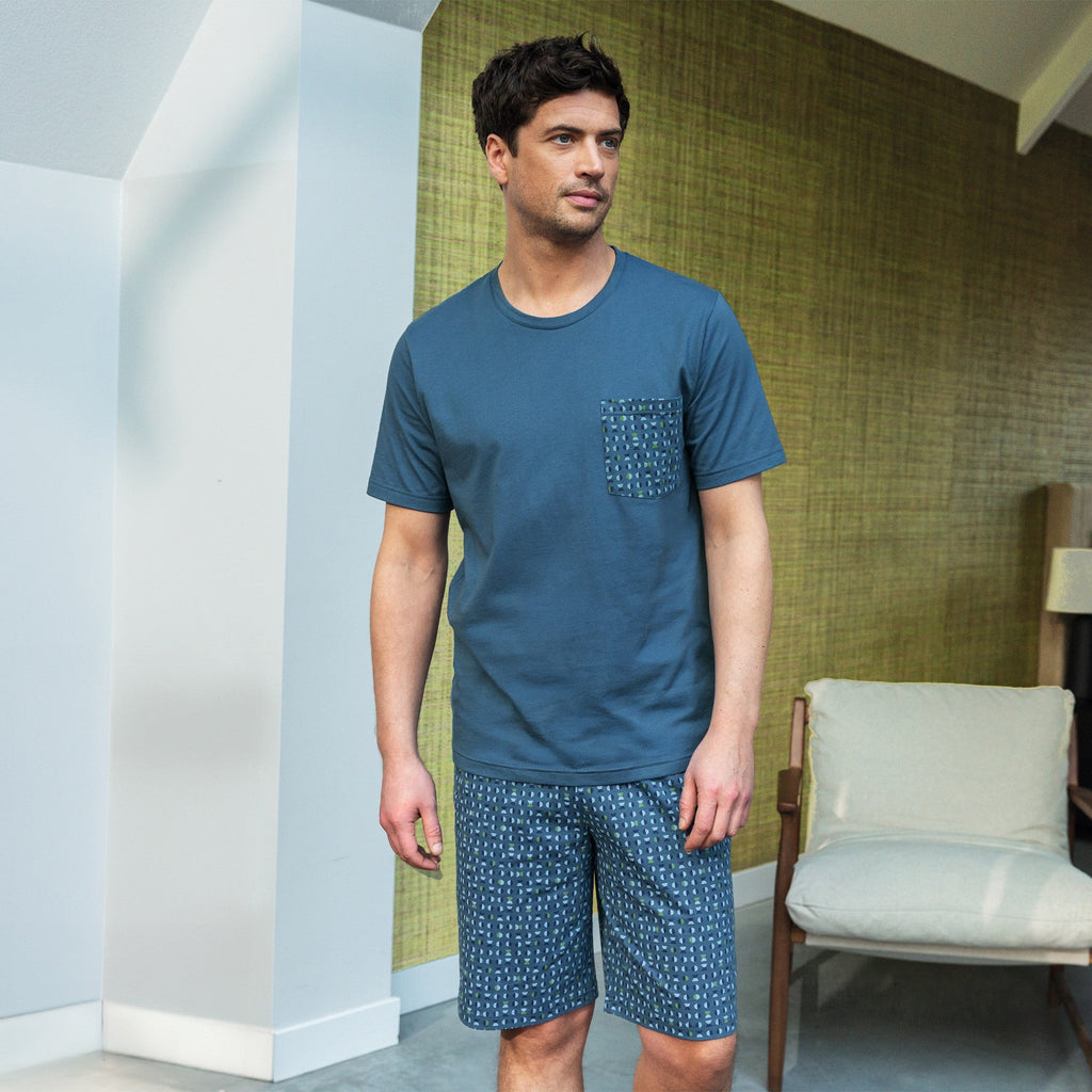 Pyjama short homme Nuances de Bleu - Linvosges