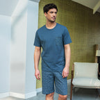 Pyjama short homme Nuances de Bleu - Linvosges